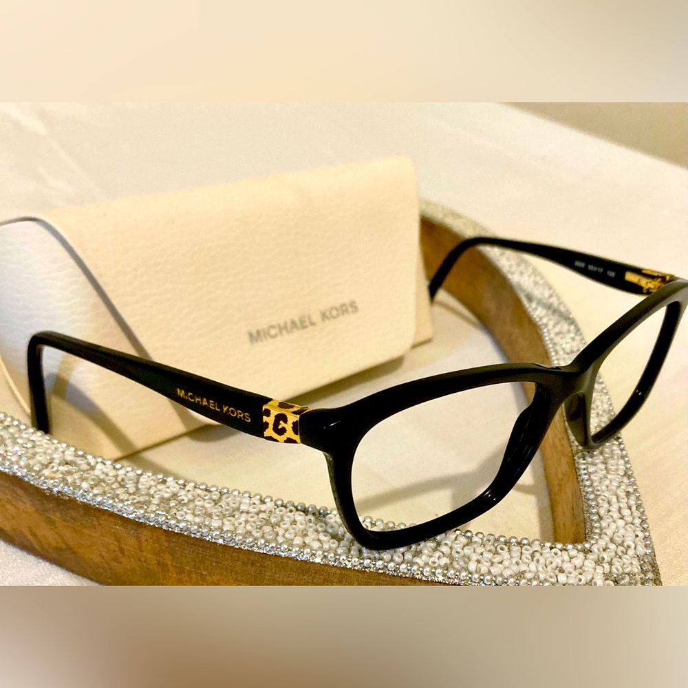 Michael Kors Black and Gold Glasses Frame